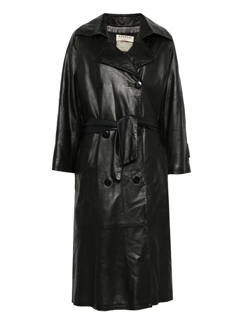 Pre-owned A.n.g.e.l.o. Vintage Cult 1990s Double-breasted Coat In Black