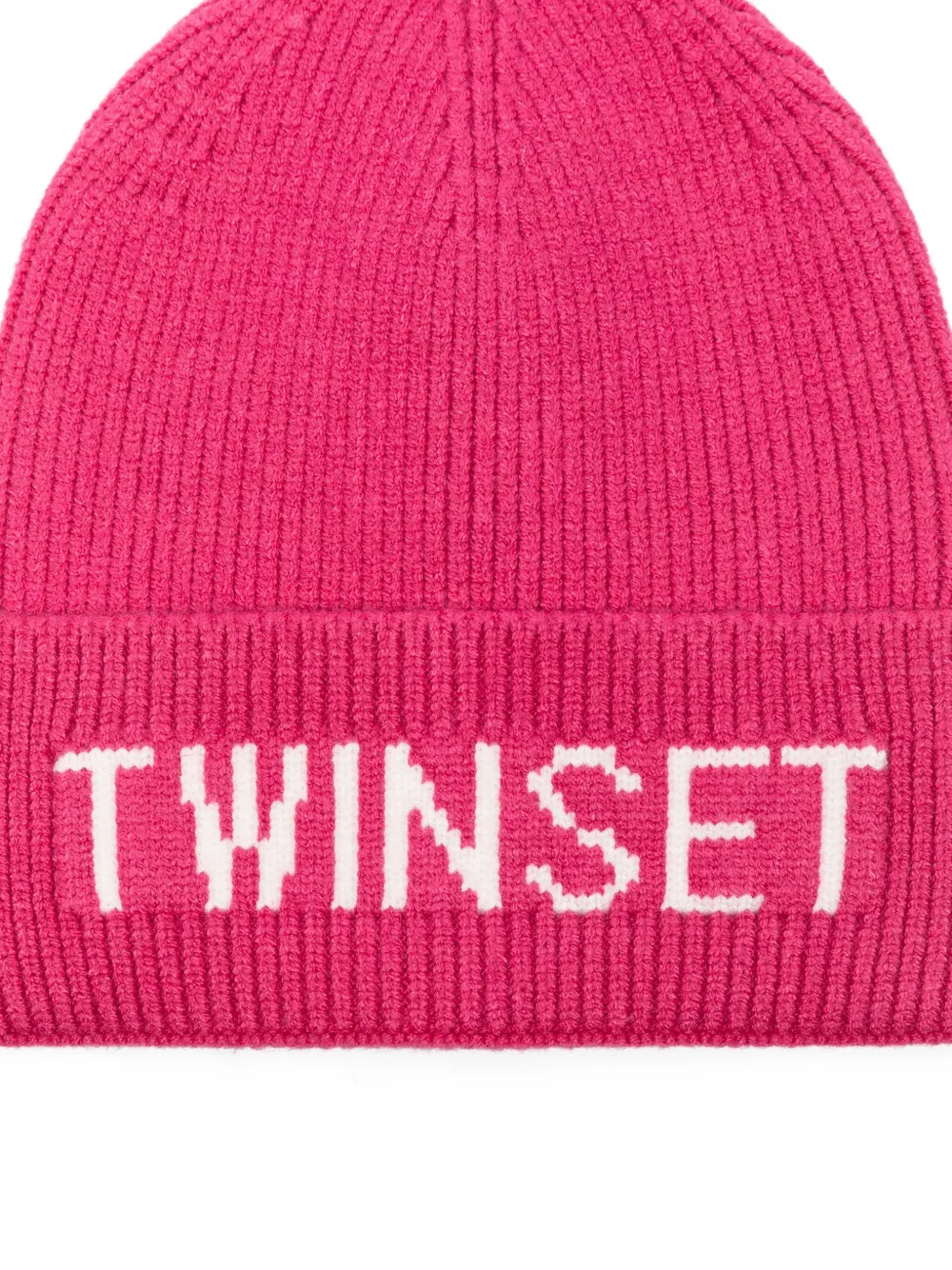 Twinset Logo-detail Beanie In Pink