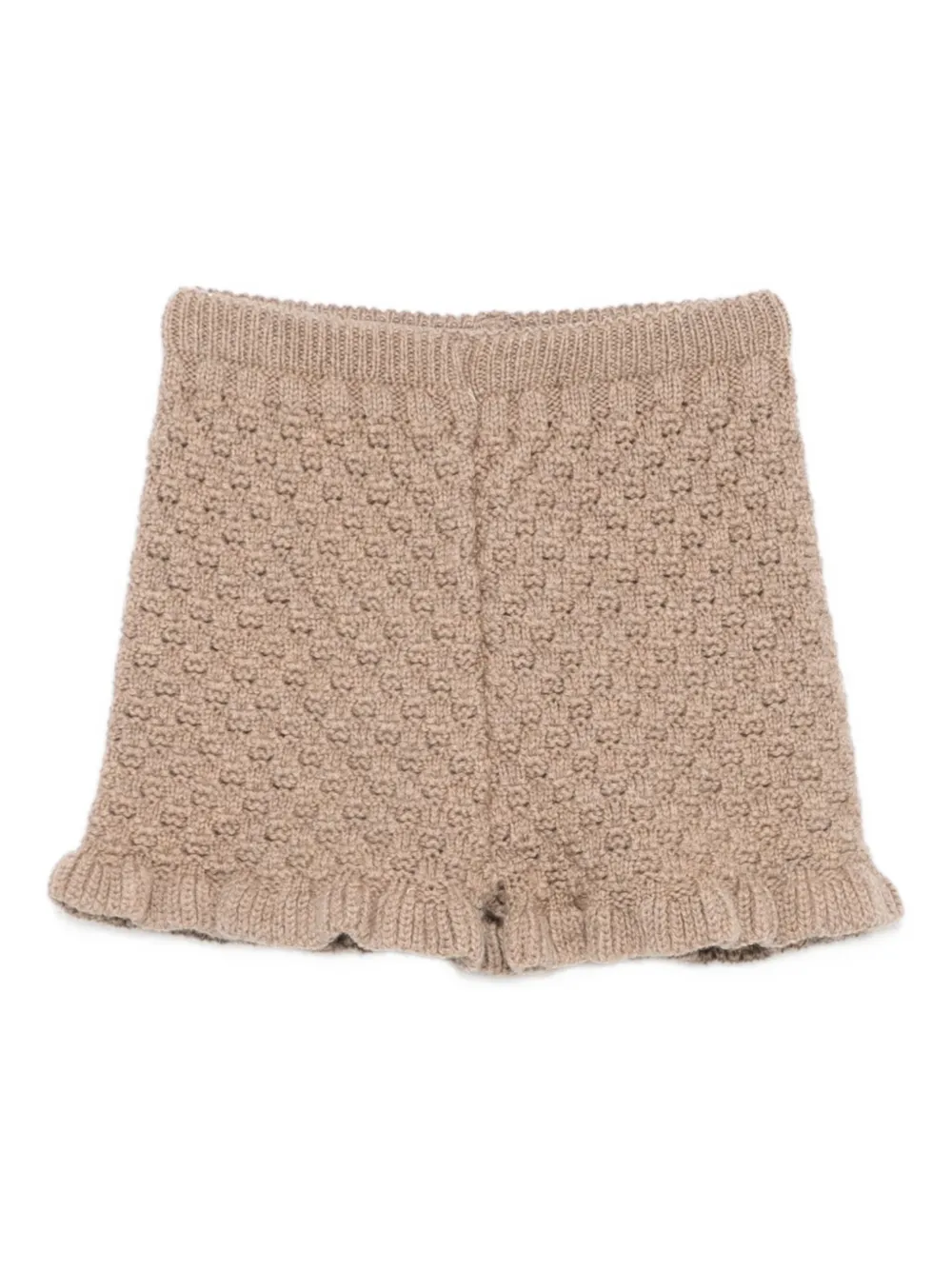 Paz Rodriguez Ruffled Shorts In Neutral