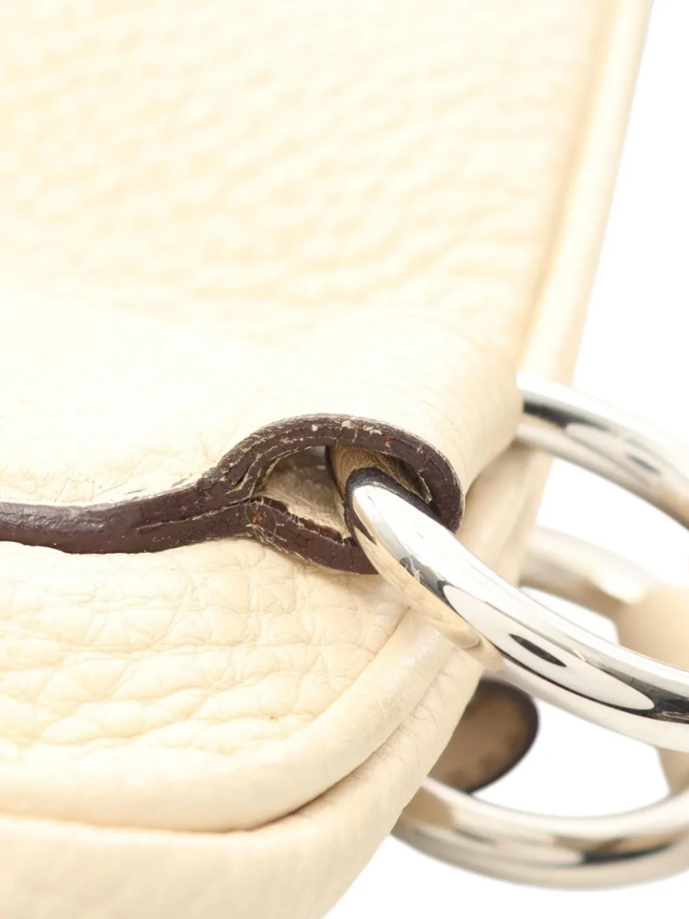 Pre-owned Prada 2000-2025 Vitello Daino Handbag In White