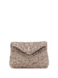 Saint Laurent Pre-Owned 2021 Small Tweed Loulou Puffer clutch bag - Brown
