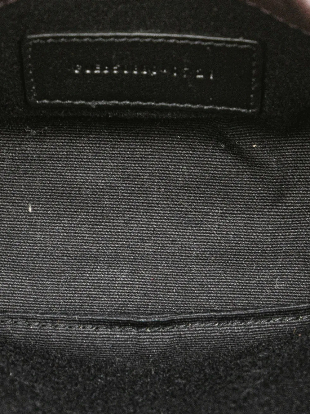 Pre-owned Saint Laurent 2021 Small Tweed Loulou Puffer Clutch Bag In Brown