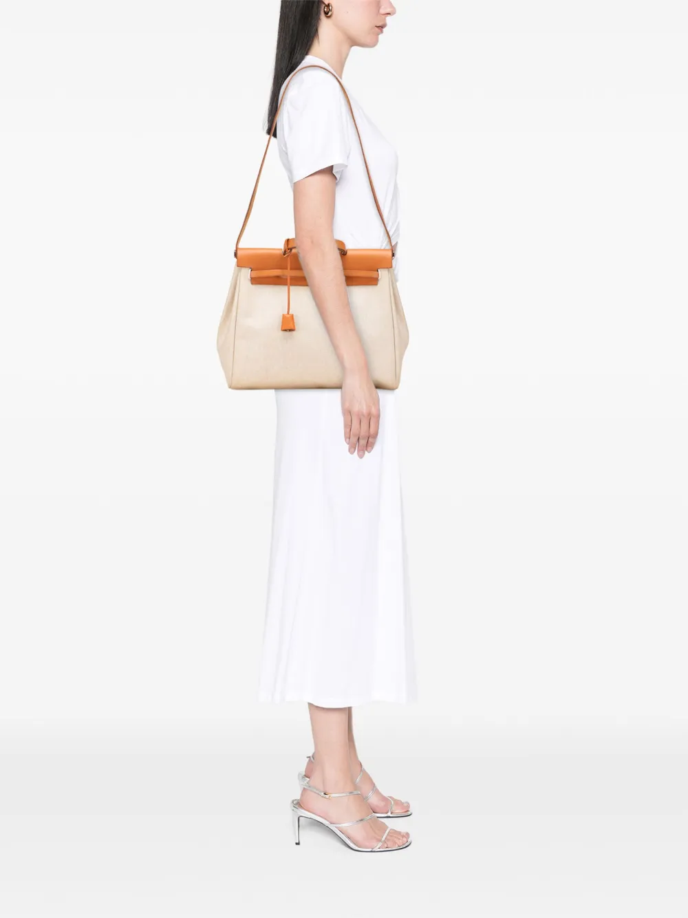 Hermès Pre-Owned 1999 Toile Herbag MM satchel | Pre-Owned | Image 2