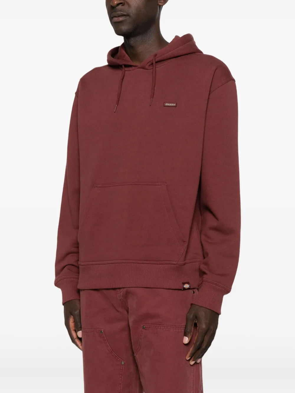 DICKIES Hoodie met logopatch Rood