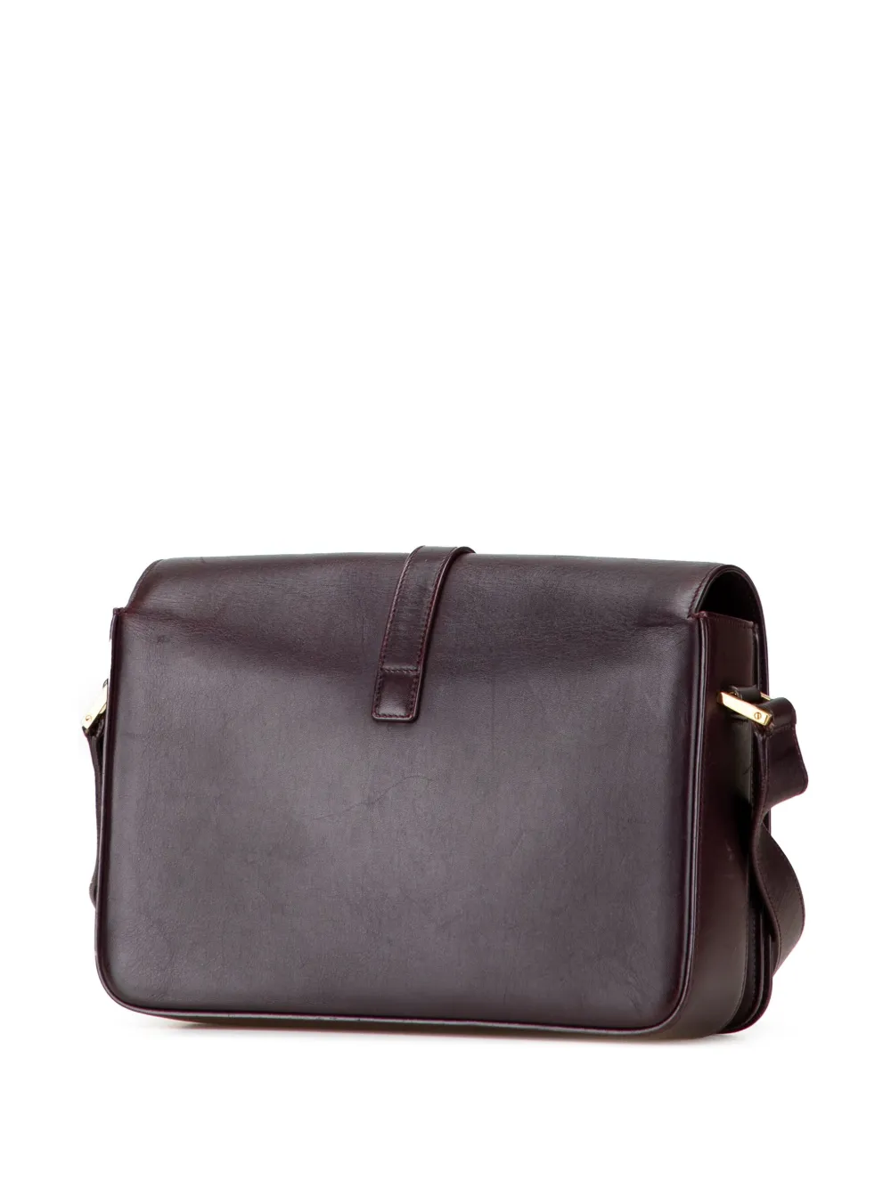 Pre-owned Saint Laurent 2014 Medium Leather Monogram Universite Bag Crossbody Bag In Red