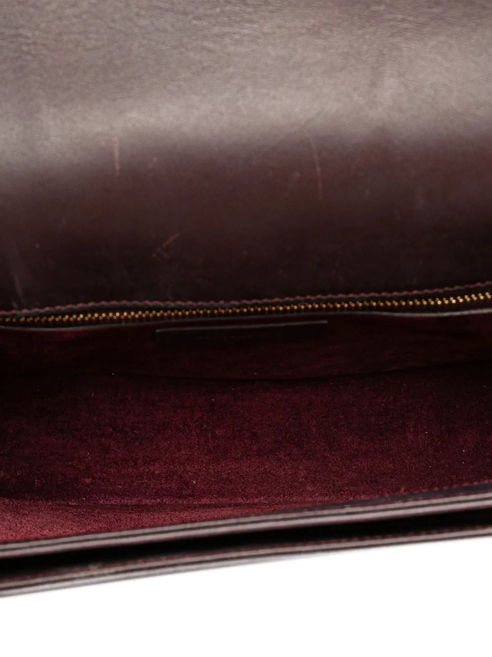 Pre-owned Saint Laurent 2014 Medium Leather Monogram Universite Bag Crossbody Bag In Red