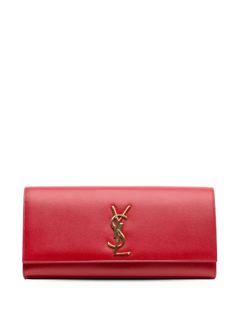 Saint Laurent Pre-Owned شنطة كلاتش 'غراين دو بودر مونوغرام كاساندرا' 2014