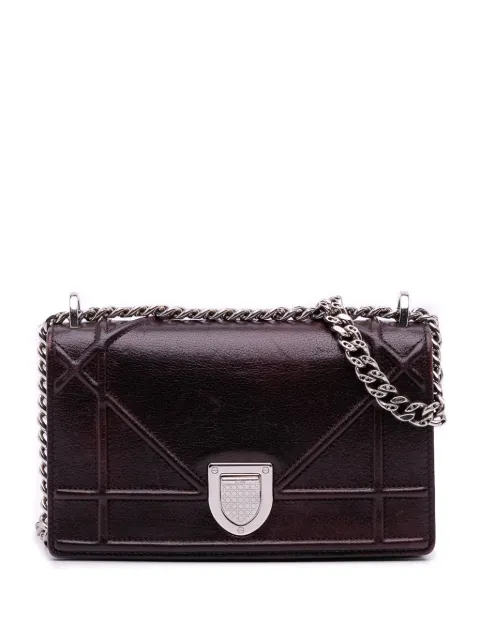 Christian Dior Pre-Owned 2015 Mini Grained Calfskin Diorama Flap crossbody bag