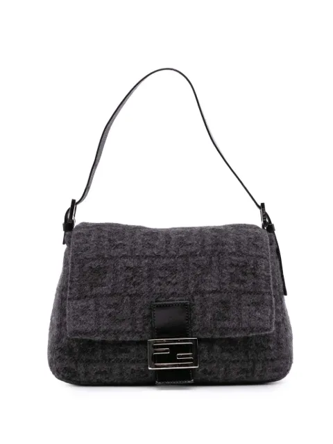 Fendi Pre-Owned 20th Century Zucca Wool Mamma Forever shoulder bag