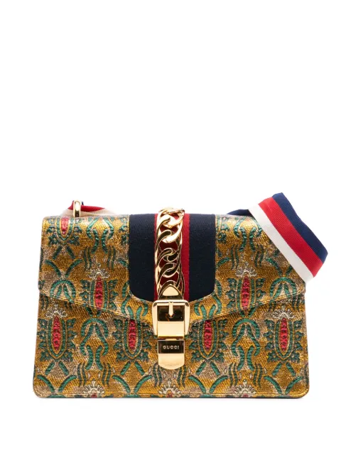 Gucci Pre-Owned 2016-2025 Small Canvas Brocade Sylvie satchel