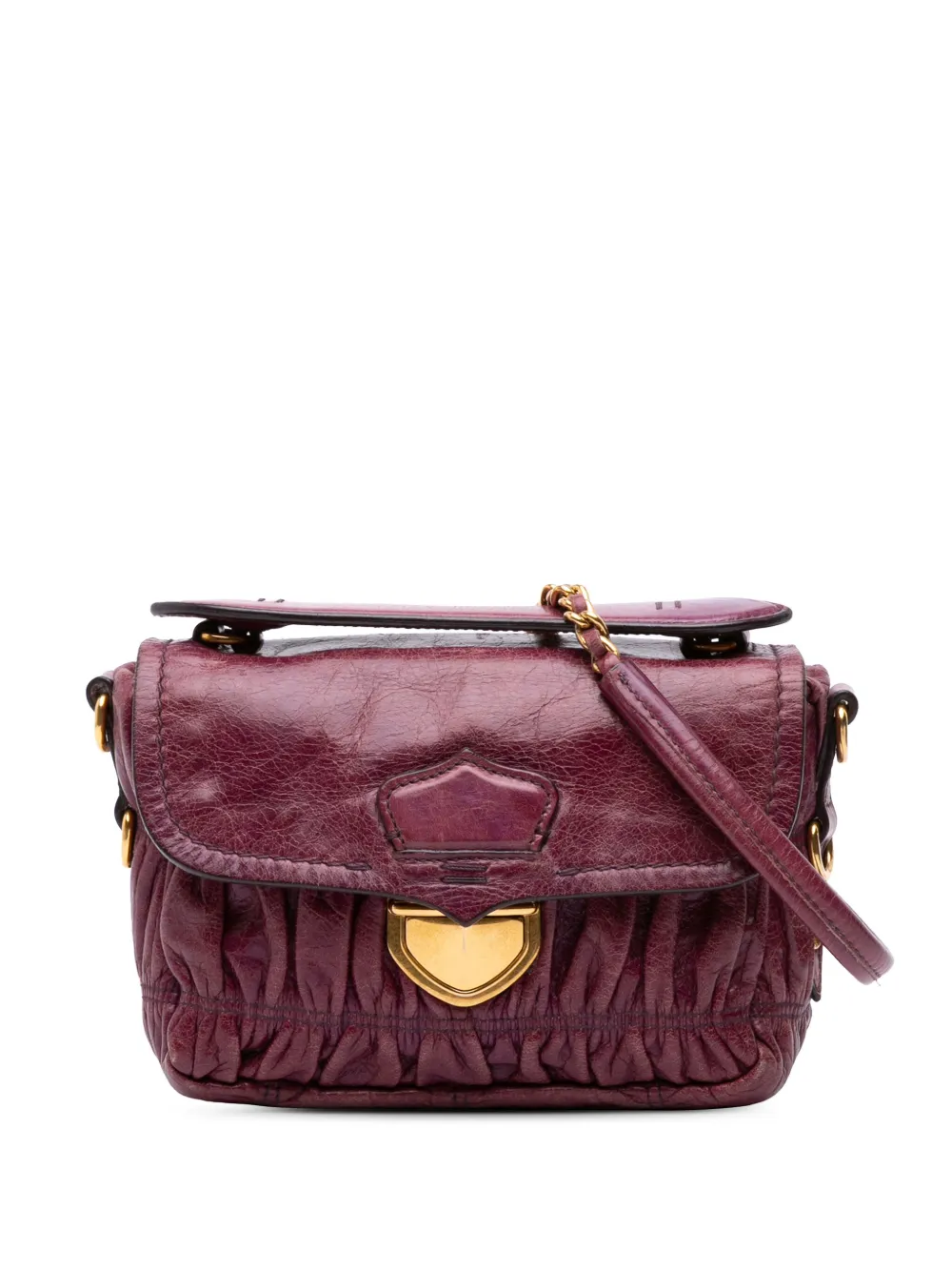Prada Pre-Owned شنطة 'غوفر' بجلد لين وحمالة كتف 2013-2000 | أرجواني | Image 1