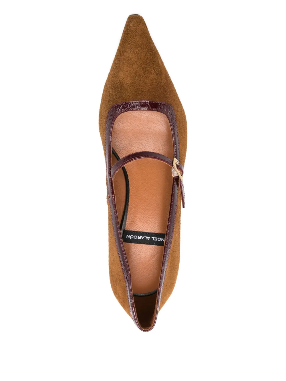 Angel Alarcon Pointed-toe Buckle Pumps In Brown
