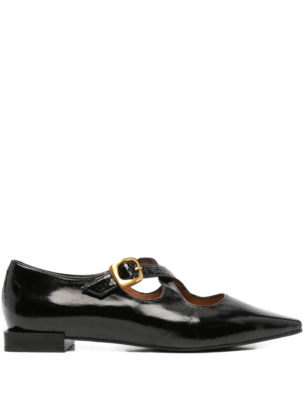 Angel Alarcon Venice Buckled Ballet Flats In Black