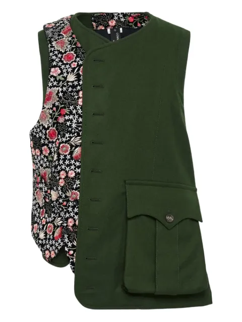Comme des Garçons Homme Plus floral-motif panelled vest