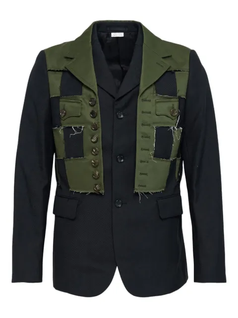 Comme des Garçons Homme Plus single-breasted panelled blazer