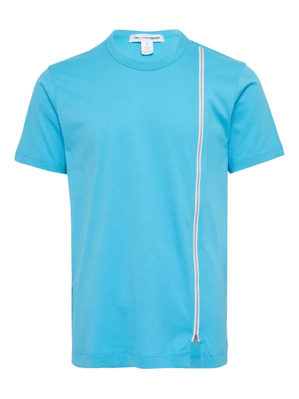 Comme Des Garçons Shirt zip-embellished T-shirt – Blue