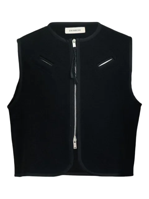 Diomene zip-fastening sleeveless top