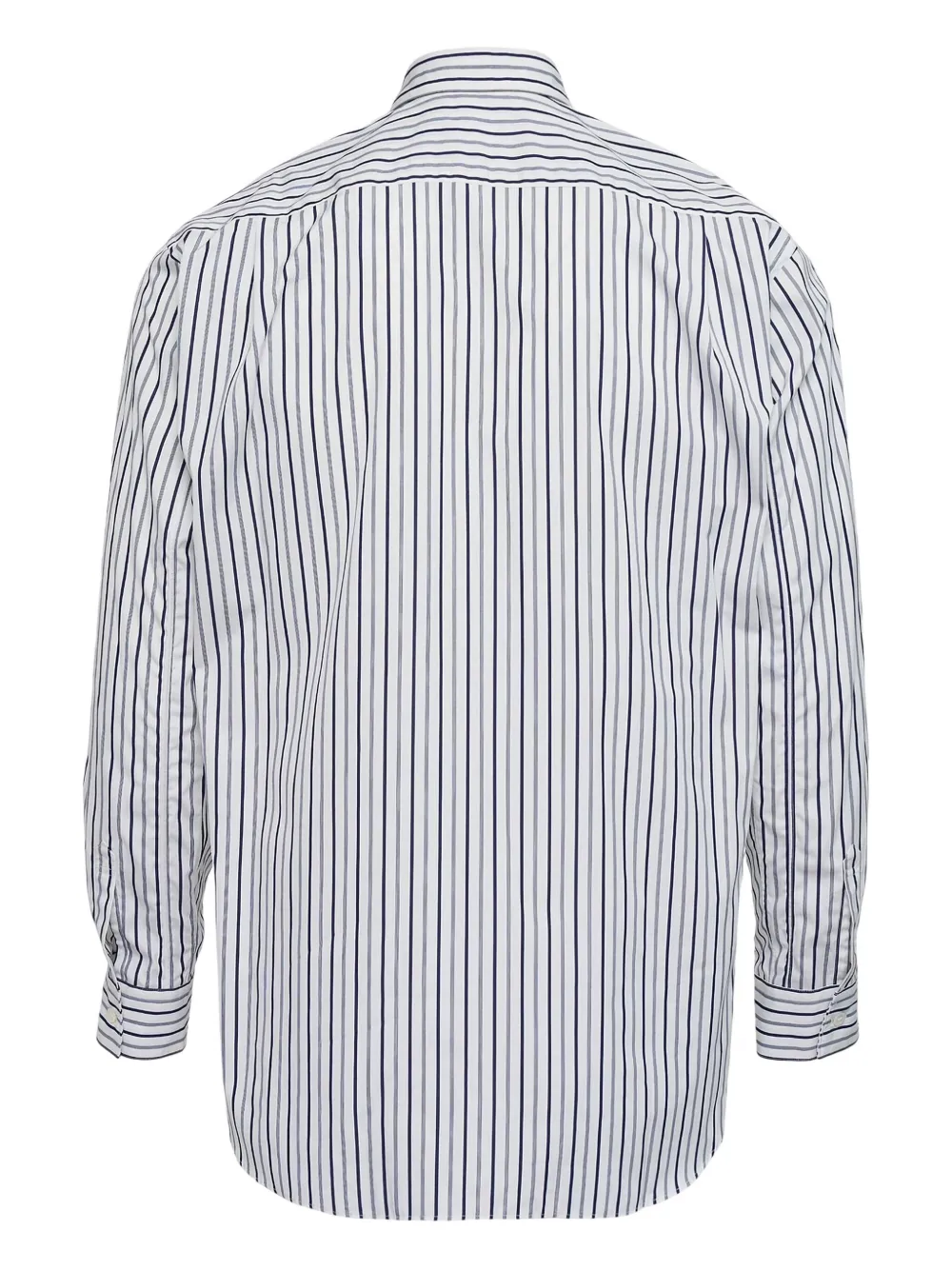 Comme Des Garçons Shirt Gestreept overhemd met patch - Wit