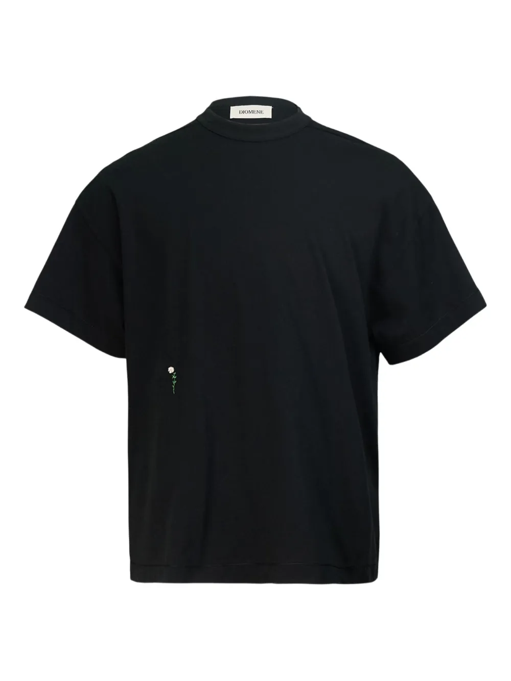 Diomene playera con flores bordadas | negro | Image 1
