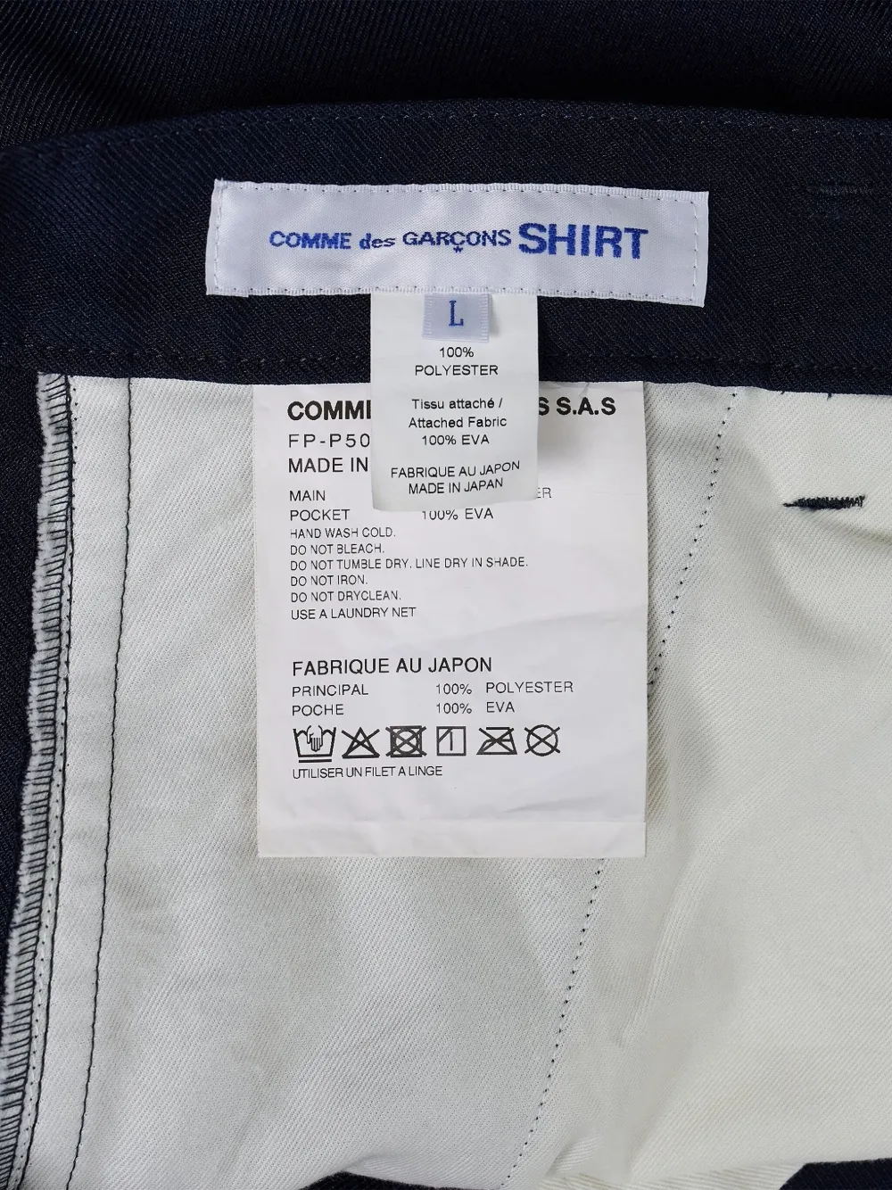 Comme Des Garçons Shirt Shorts met contrasterende zak Blauw