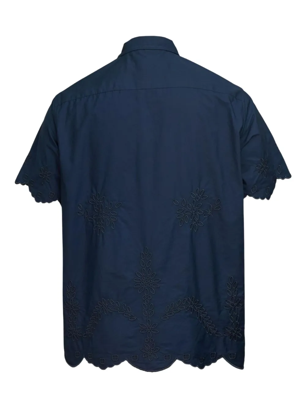 Diomene scalloped embroidered shirt - Blauw