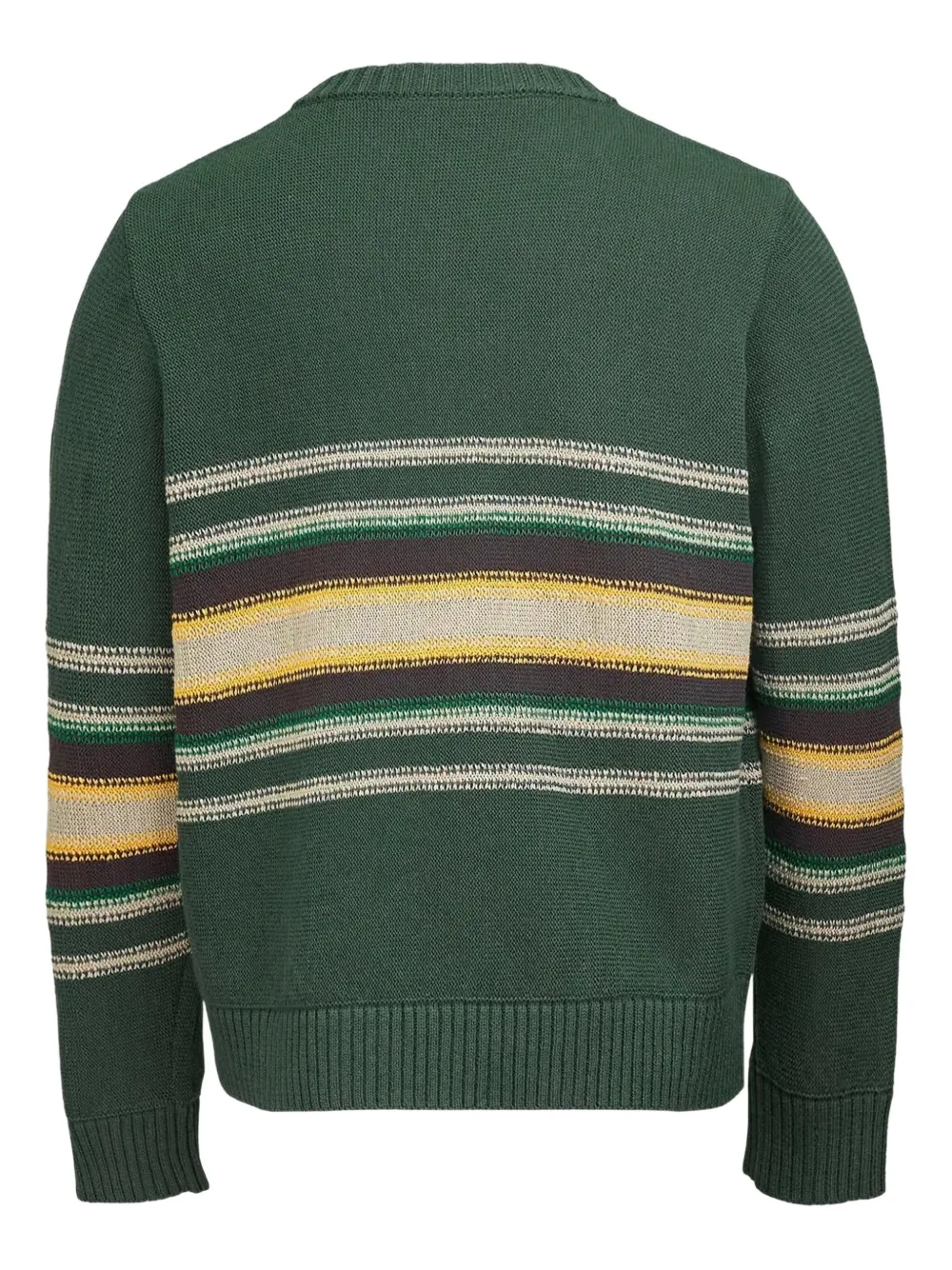 Craig Green striped v-neck sweater - Groen