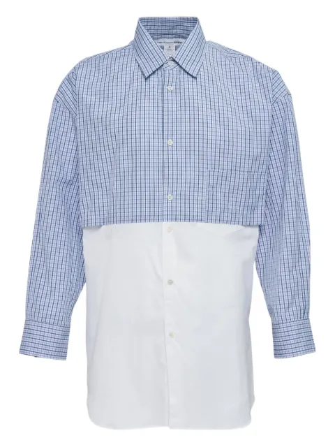 Comme Des Garçons Shirt checked panelled shirt