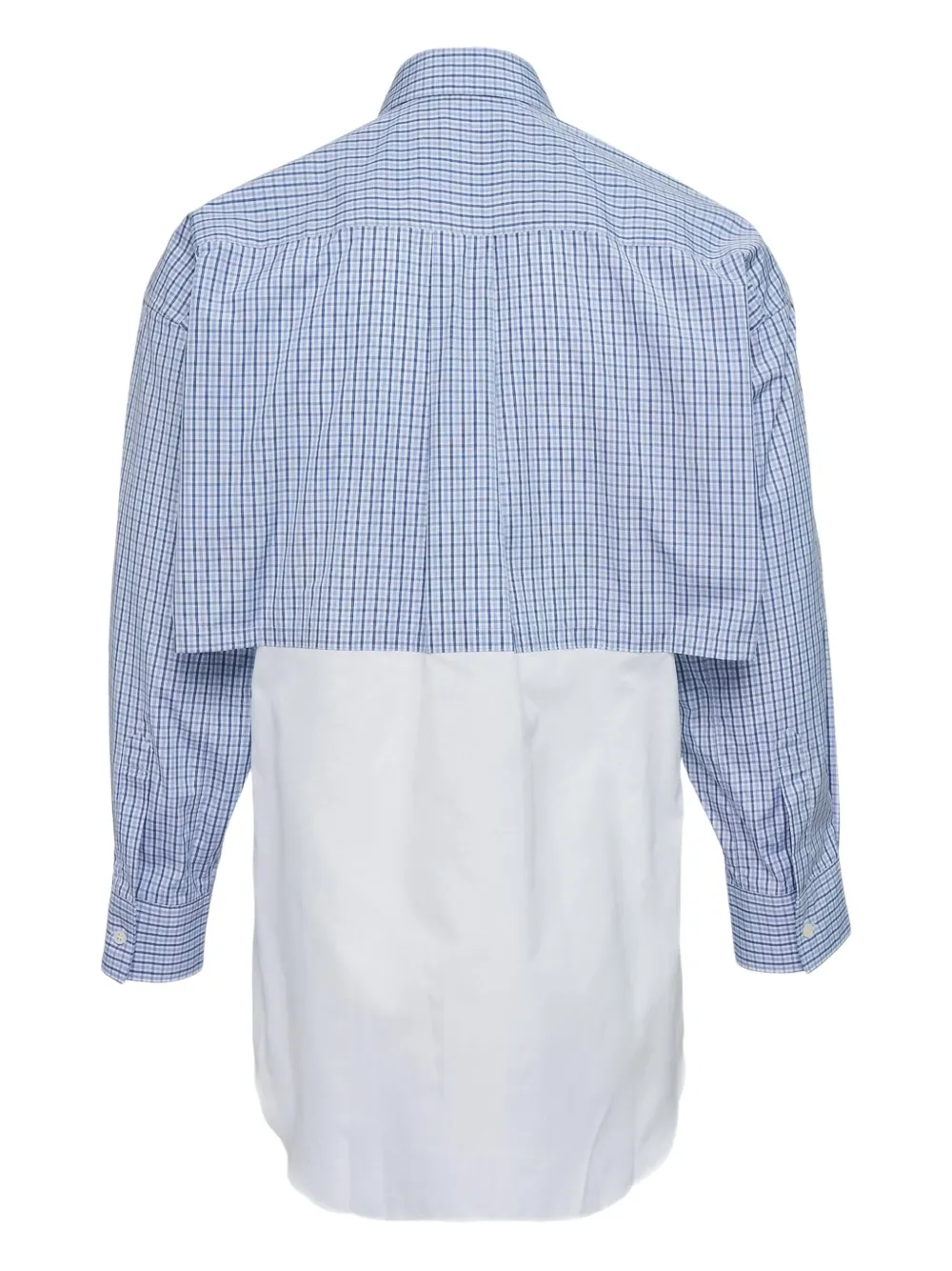 Comme Des Garçons Shirt Overhemd met geruite vlakken - Blauw