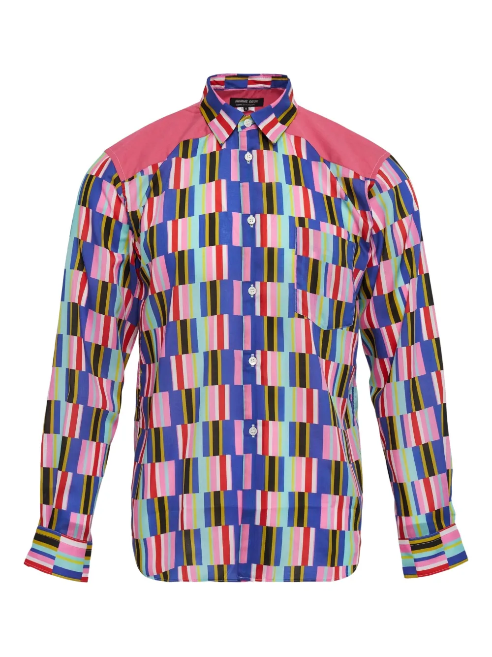 Comme des Garçons Homme Deux camisa con rayas estampadas | rosado | Image 1