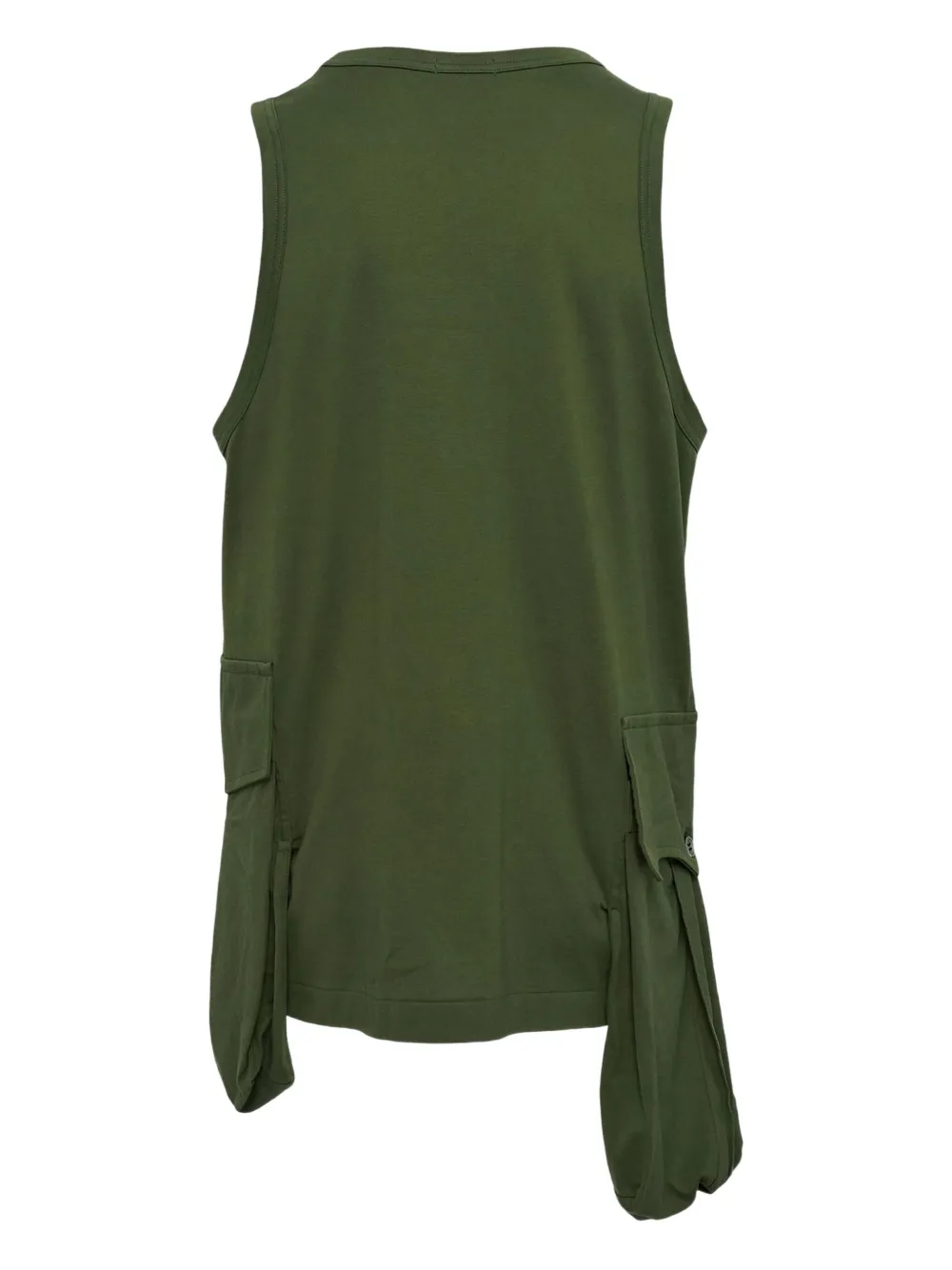 Comme des Garçons Homme Plus Tanktop met klepzak - Groen