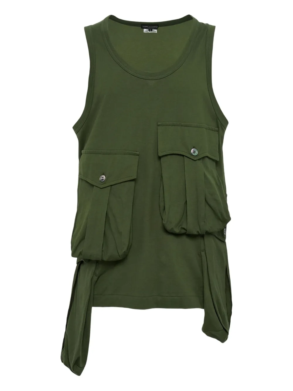 Comme des Garçons Homme Plus flap-pocket tank top - Verde