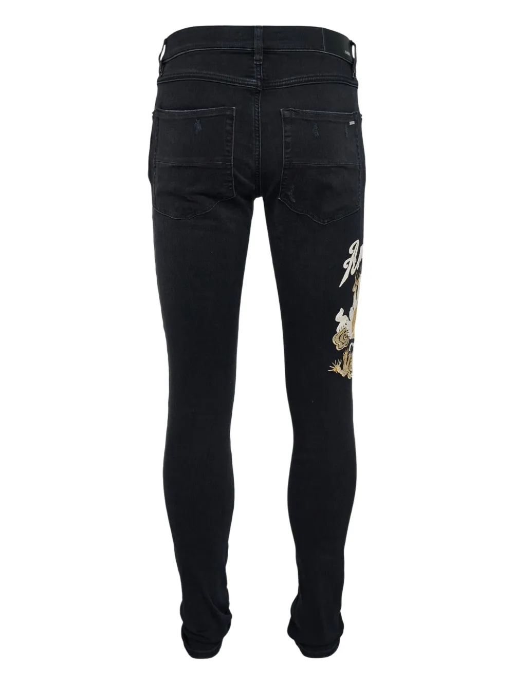 AMIRI dragon-embroidered jeans - Zwart