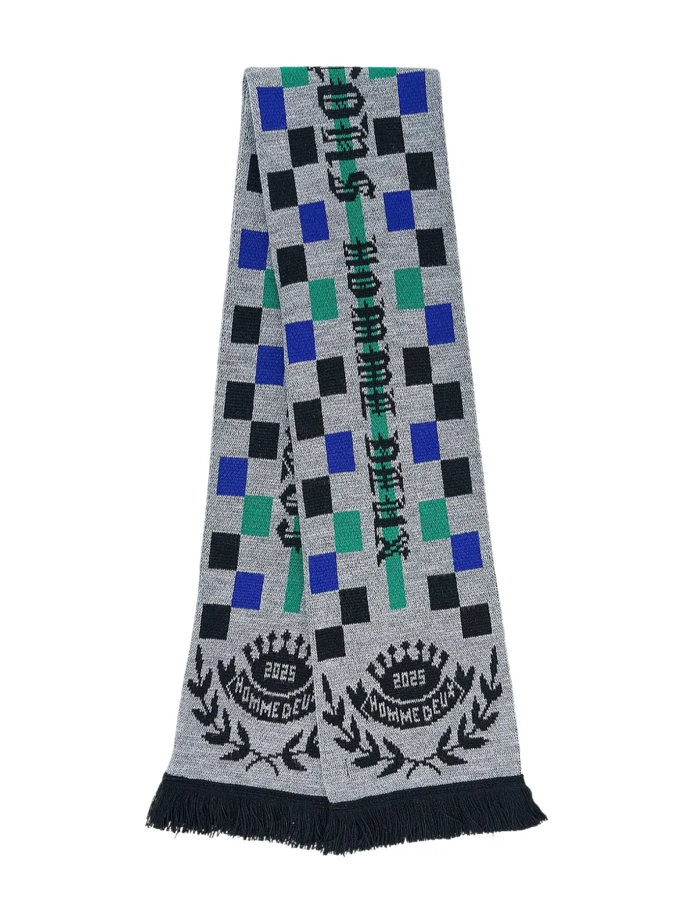 Comme des Garçons Homme Deux check-print scarf | Grey | Image 1