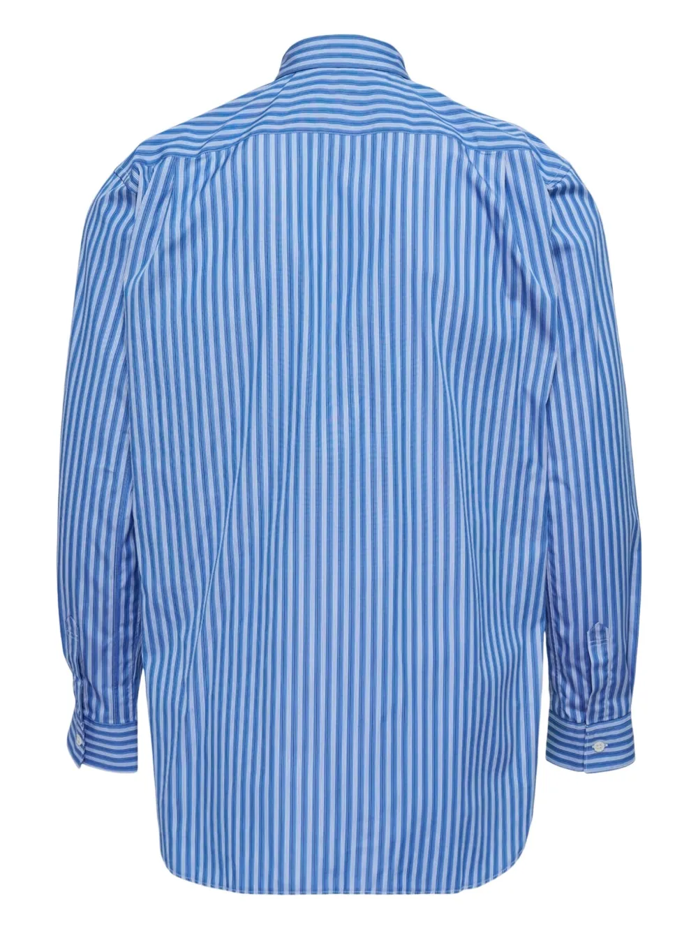 Comme Des Garçons Shirt Gestreept overhemd met nummerapplicatie - Blauw