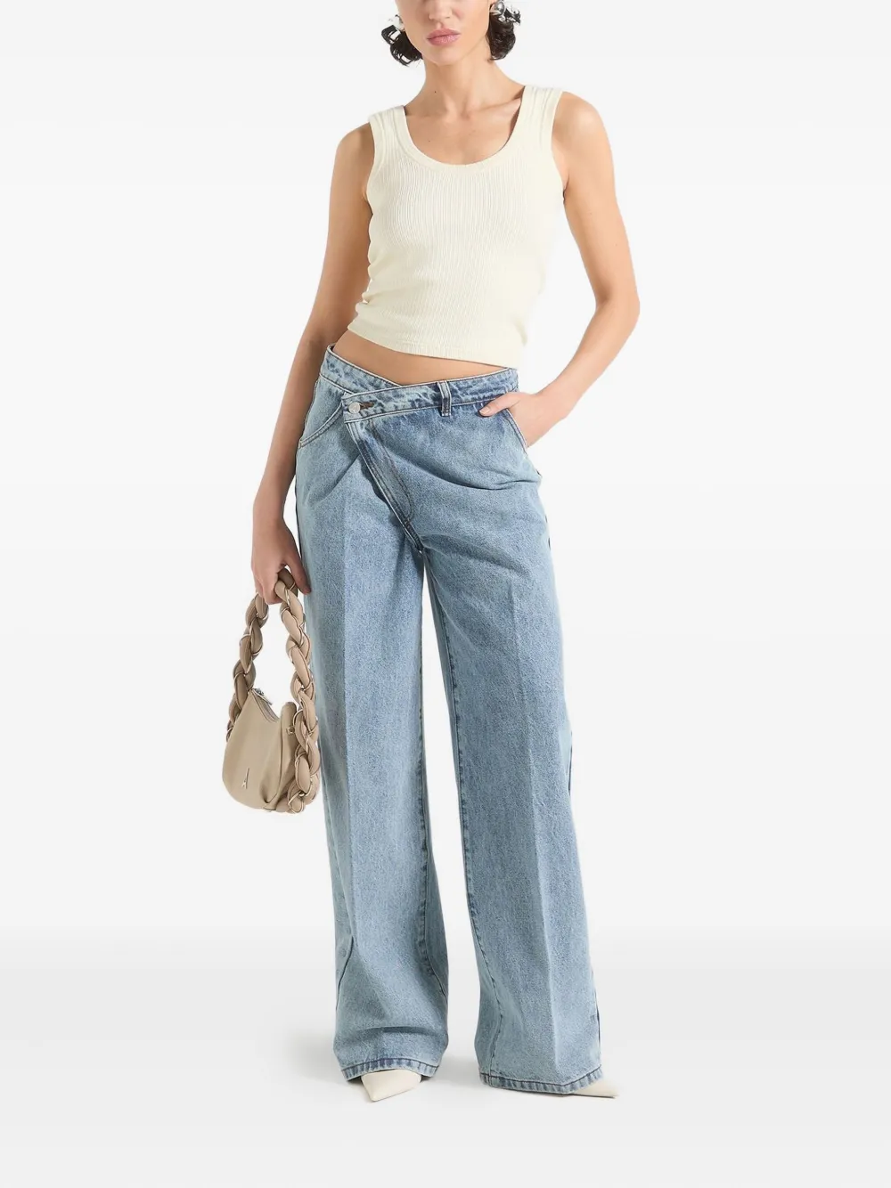 Manière De Voir wrapover jeans - Blauw