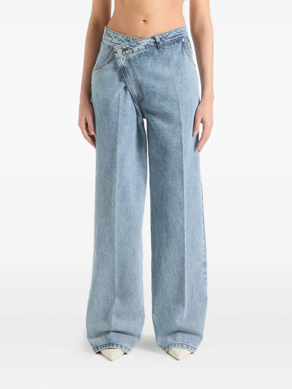 Manière De Voir Wrapover Jeans In Blue