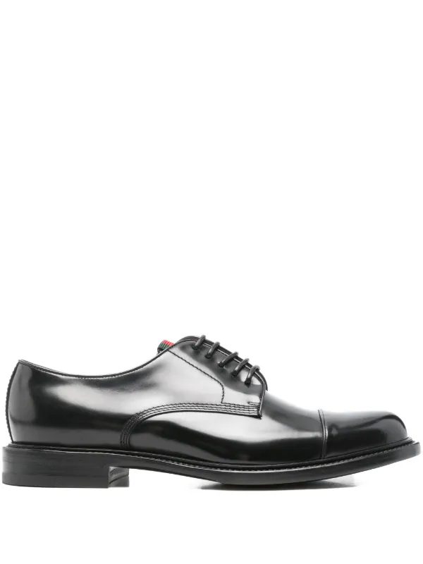 Gucci Leather Derby Shoes | Black | FARFETCH