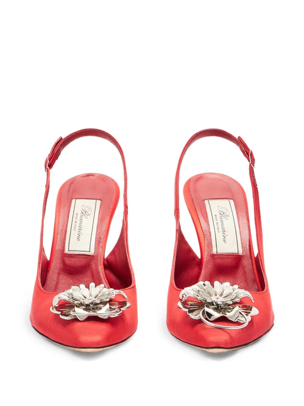 Blumarine Slingback pumps verfraaid met bloemen Rood