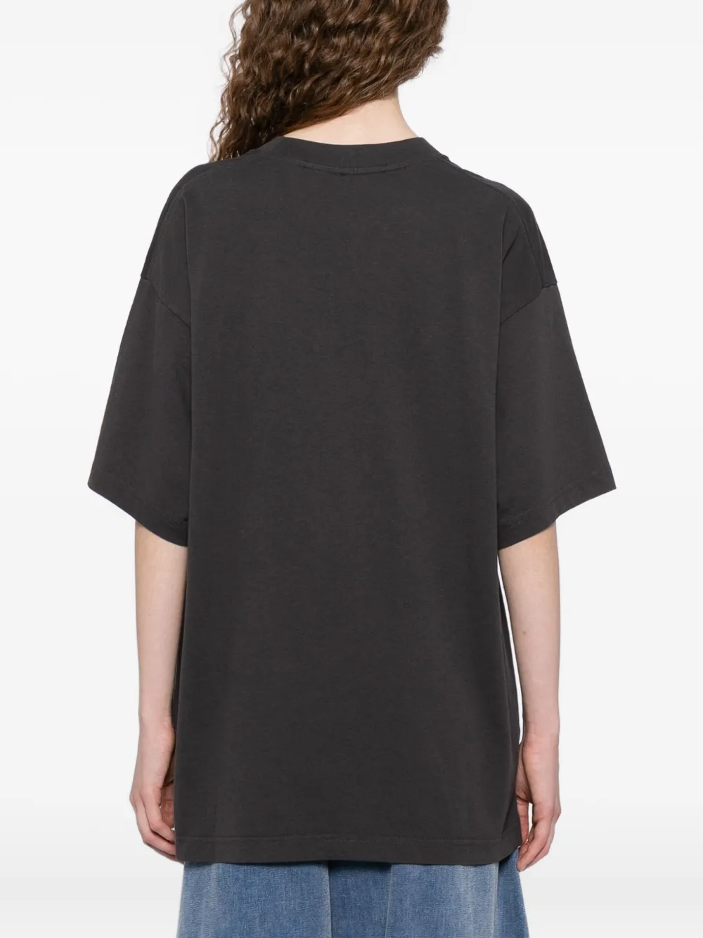 Alexander Wang Gray Embossed T-shirt In Gray