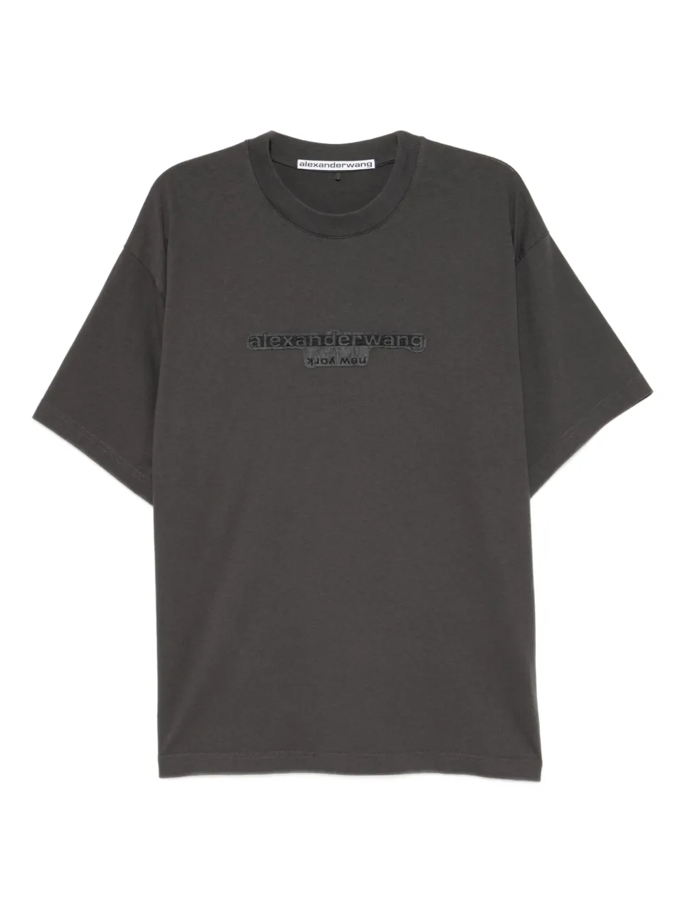 Alexander Wang playera con logo bordado | gris | Image 1