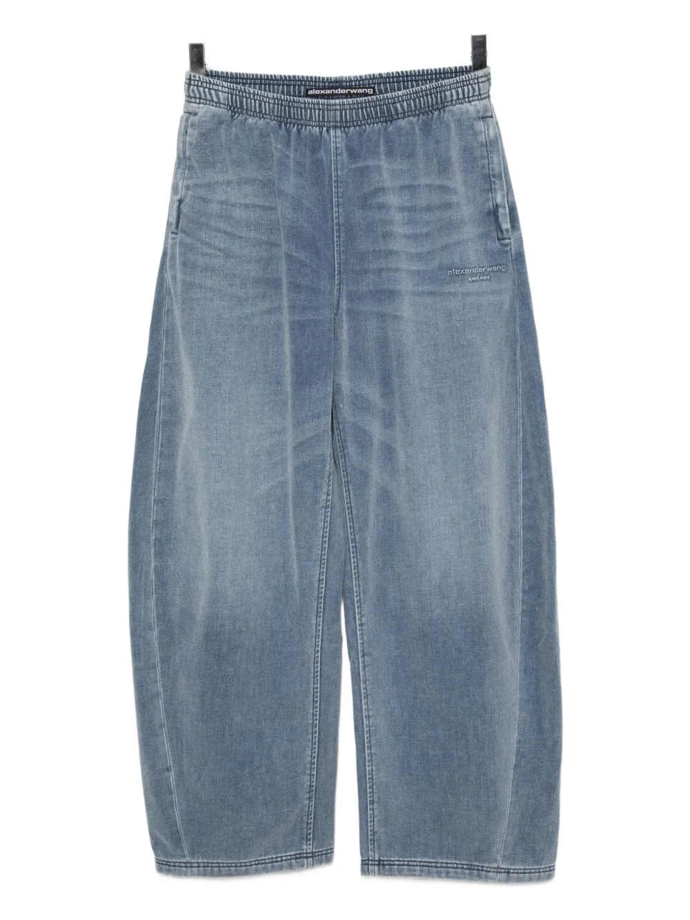 Alexander Wang Logo-embossed Trousers In Blue