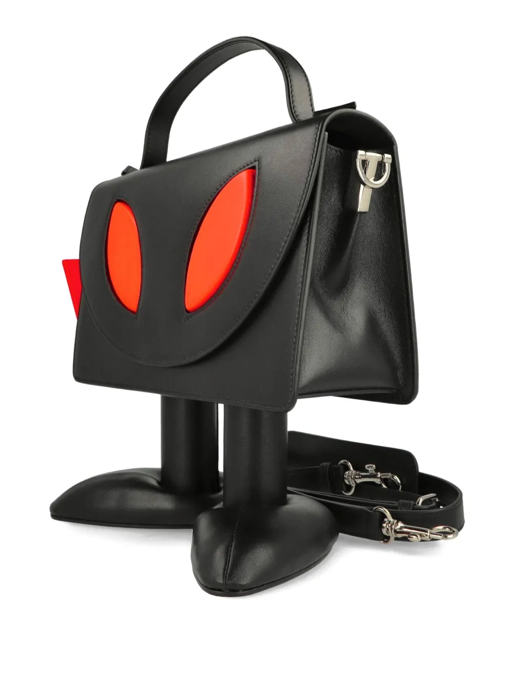 Walter Van Beirendonck Alien leren shopper Zwart