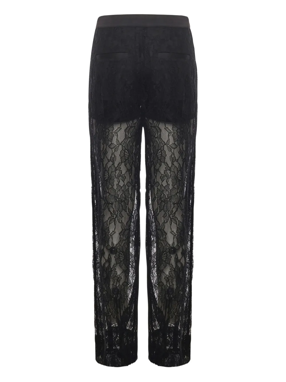 PINKO Broek met bloemenkant - Zwart