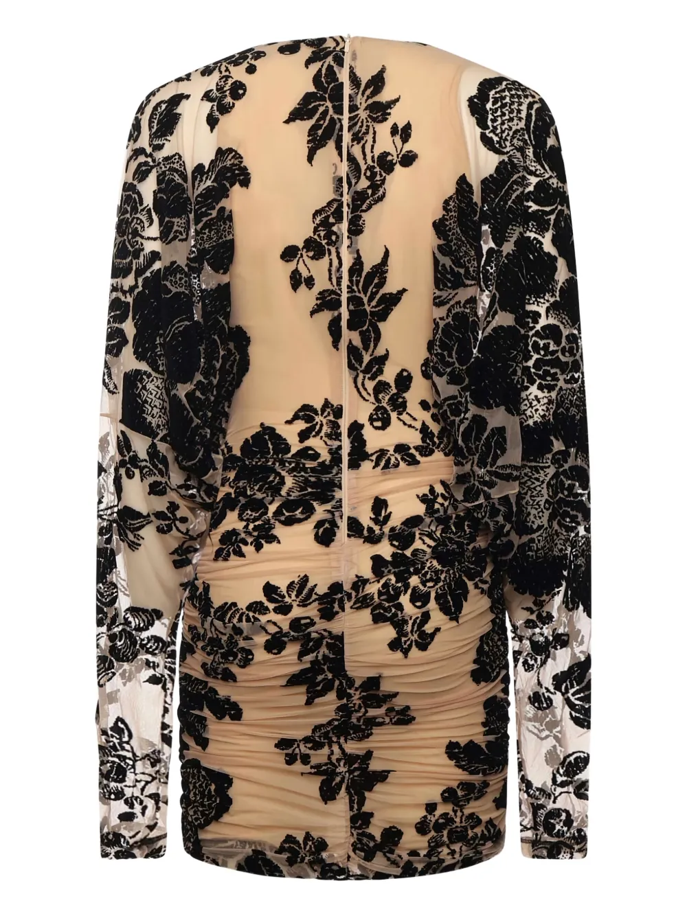 PINKO floral-pattern mini dress - Beige