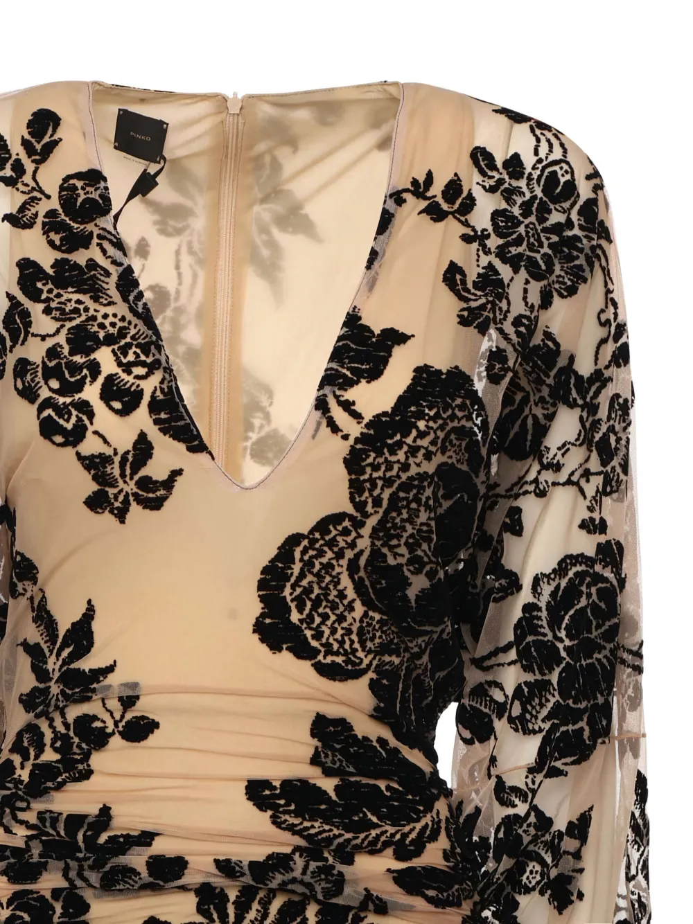 PINKO Mnii-jurk met bloemenprint Beige