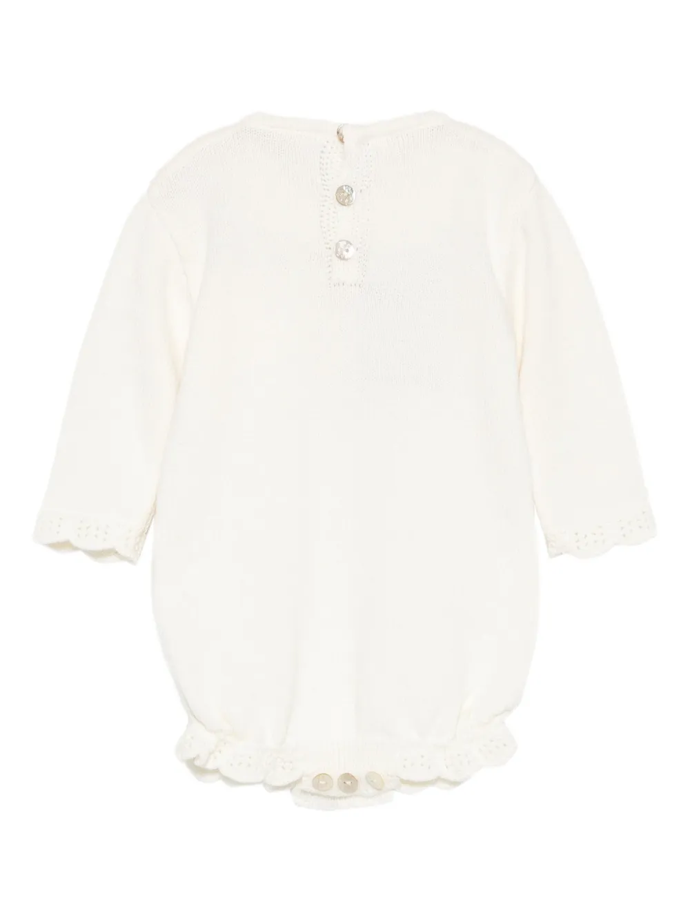 Paz Rodriguez Romper met kanten afwerking en knoop - Wit