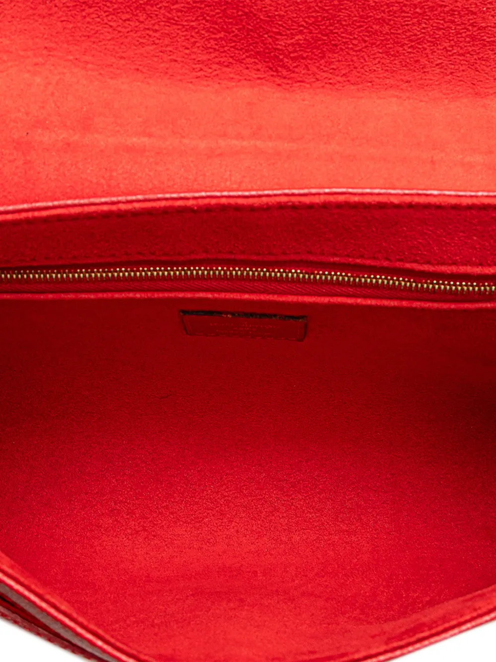 Pre-owned Louis Vuitton 2015 Monogram Empreinte Saint Germain Pm Shoulder Bag In Red