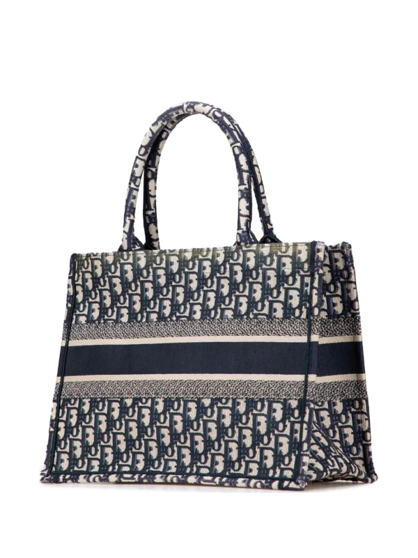 Christian Dior Pre-Owned 2021 Medium Oblique Canvas Book Tote Bag