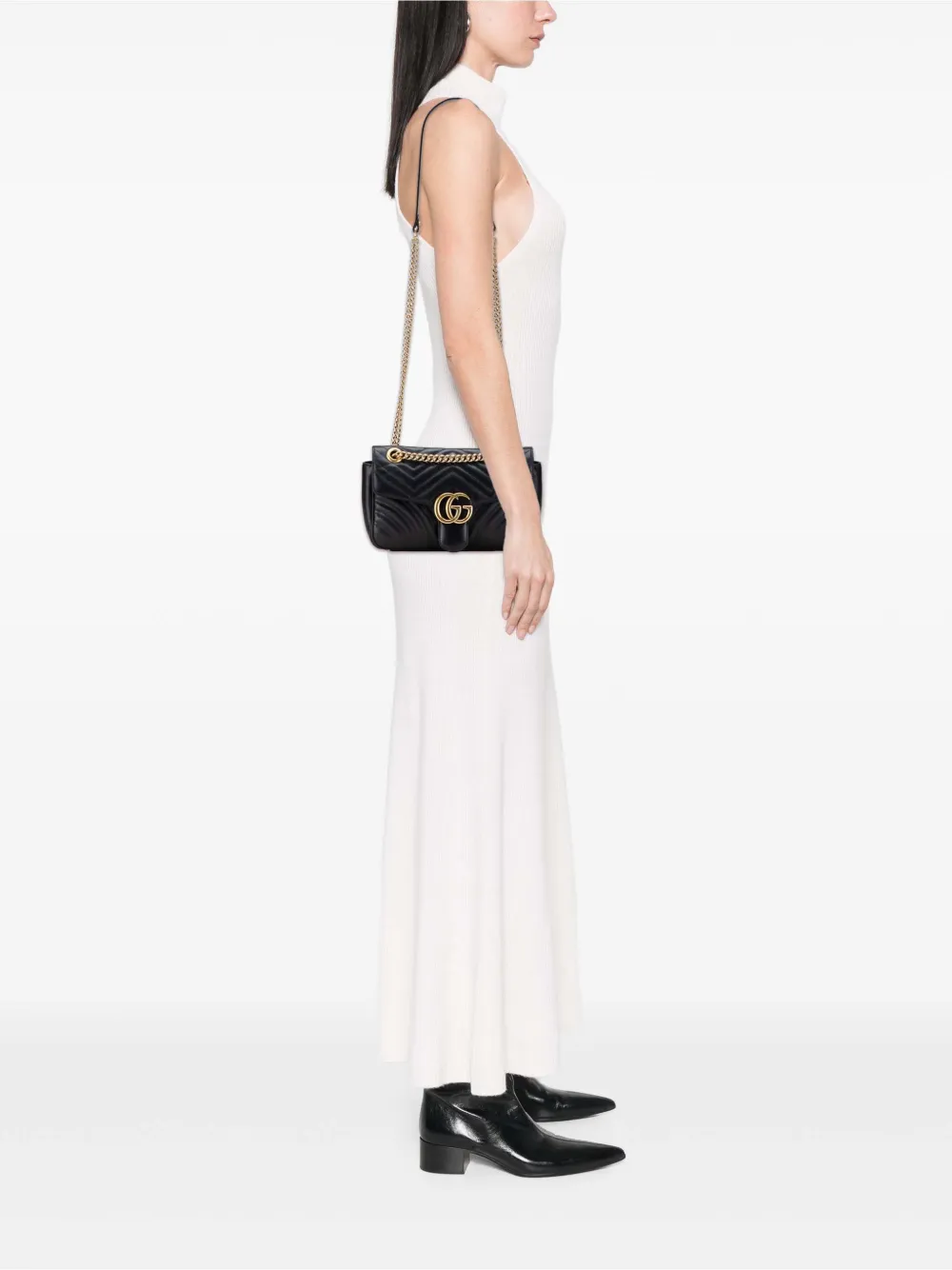 Gucci Pre-Owned شنطة كروس 'جي جي مارمونت ماتولاسييه' جلد صغيرة بقلاب 2016-2025 | كلاسيكيات | Image 2