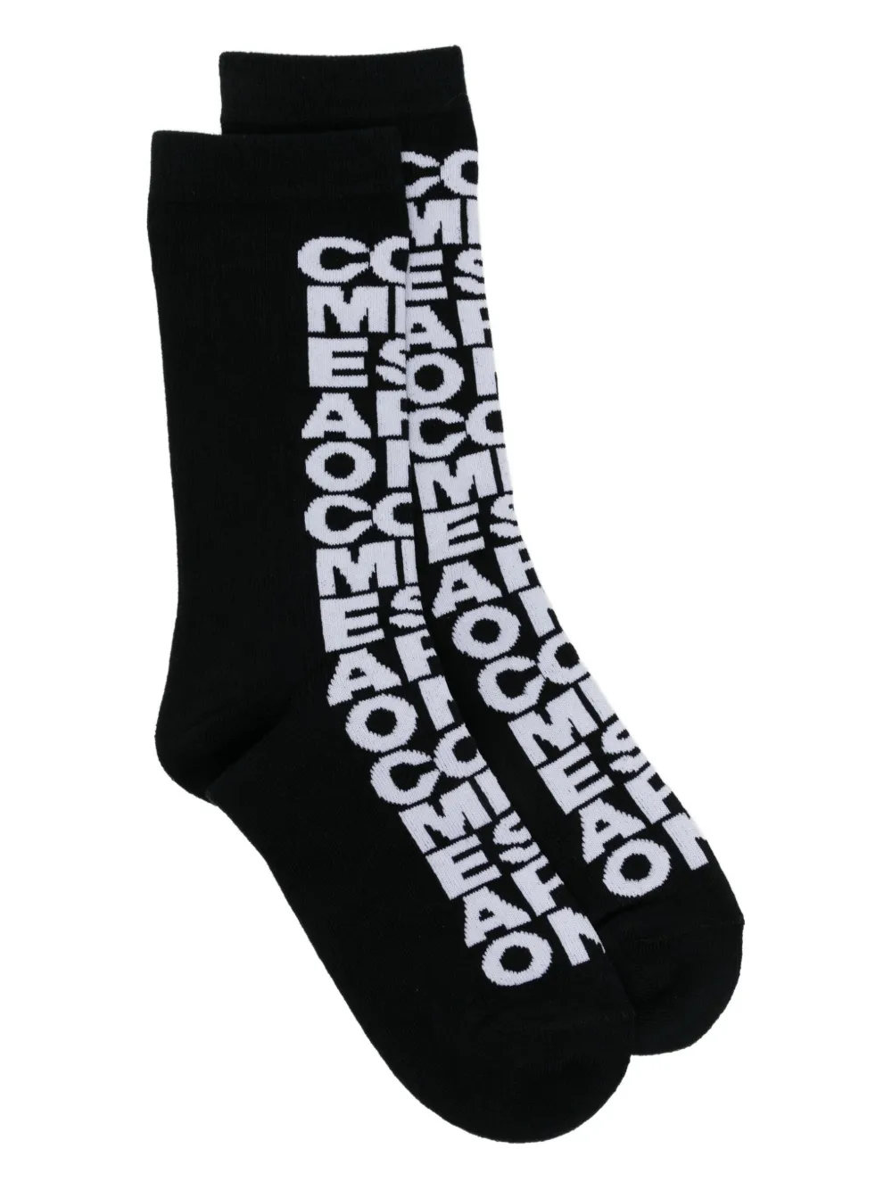 Comme Des Garçons Logo-motif Socks In Black